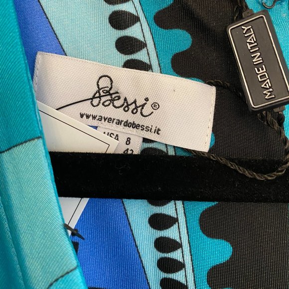 BESSI Blue/Multi Color Floral Print Dress - Picture 3 of 10